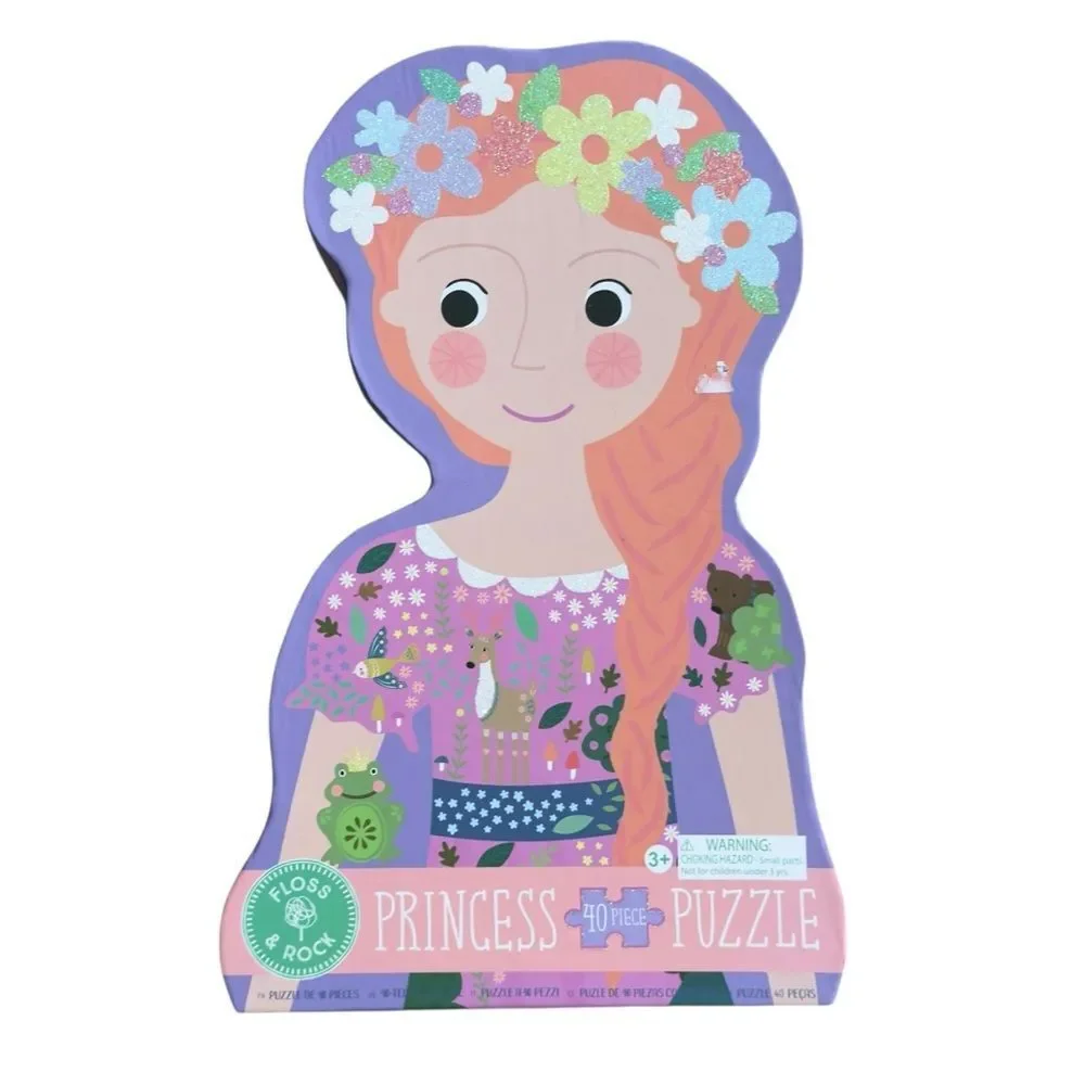 Floss & Rock Kids 40 Piece Princess Shaped Jigsaw Puzzle.
